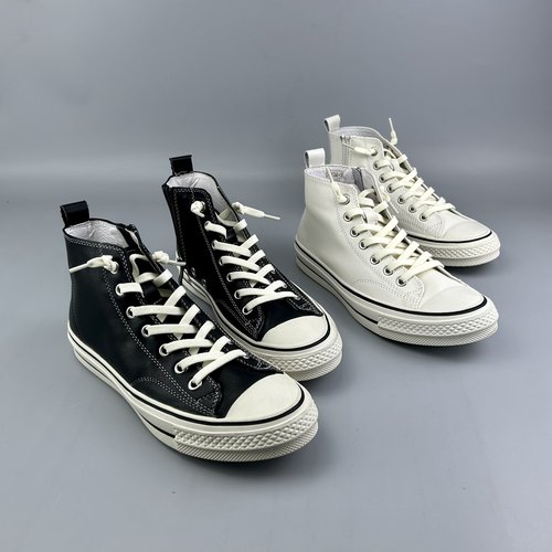 d家牛皮拉链高帮经典款休闲鞋