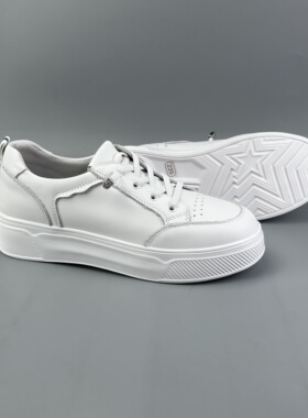 D家16年老店 松糕厚底牛皮小白鞋 发泡轻底女休闲鞋 修脚热销6050