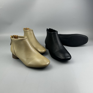 D家16年老店 美貌！后拉链羊皮女靴 好品质真皮短靴裸靴 热销7551