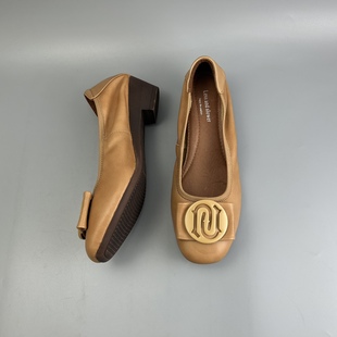 浅口休闲女鞋 好皮粗跟女单鞋 9039CL 尾货实惠热销 D家16年老店
