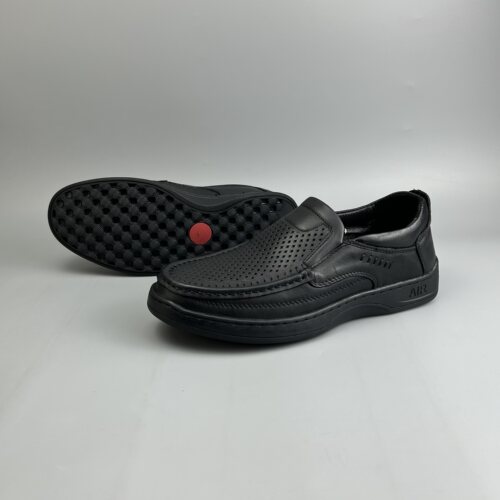 平价真皮男鞋套脚夏季冲孔皮鞋