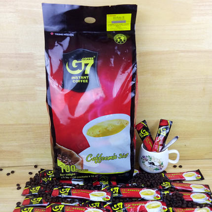 越南G7咖啡特产原装进口中原速溶三合一咖啡粉原味特浓1600g100条
