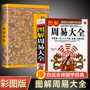 正版全2册 图解正版周易大全+ 梅花易数正版全集  风水学五行入门原书籍全解全书国学经典白话文版 图解梅花易数古籍入门