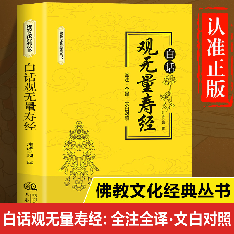 佛说观无量寿经正版书籍白话版解释 佛经文化经典丛书 全注全译文白对照版 观无量寿经讲记 佛经佛学经典书籍佛学入门