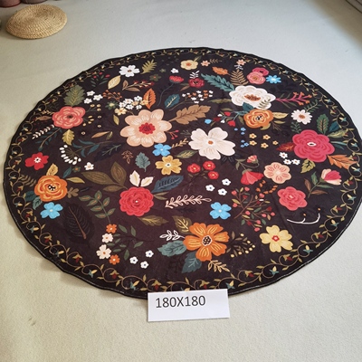 微瑕处理圆形欧式复古风地毯客厅卧室床边毯地垫沙发茶几毯地垫