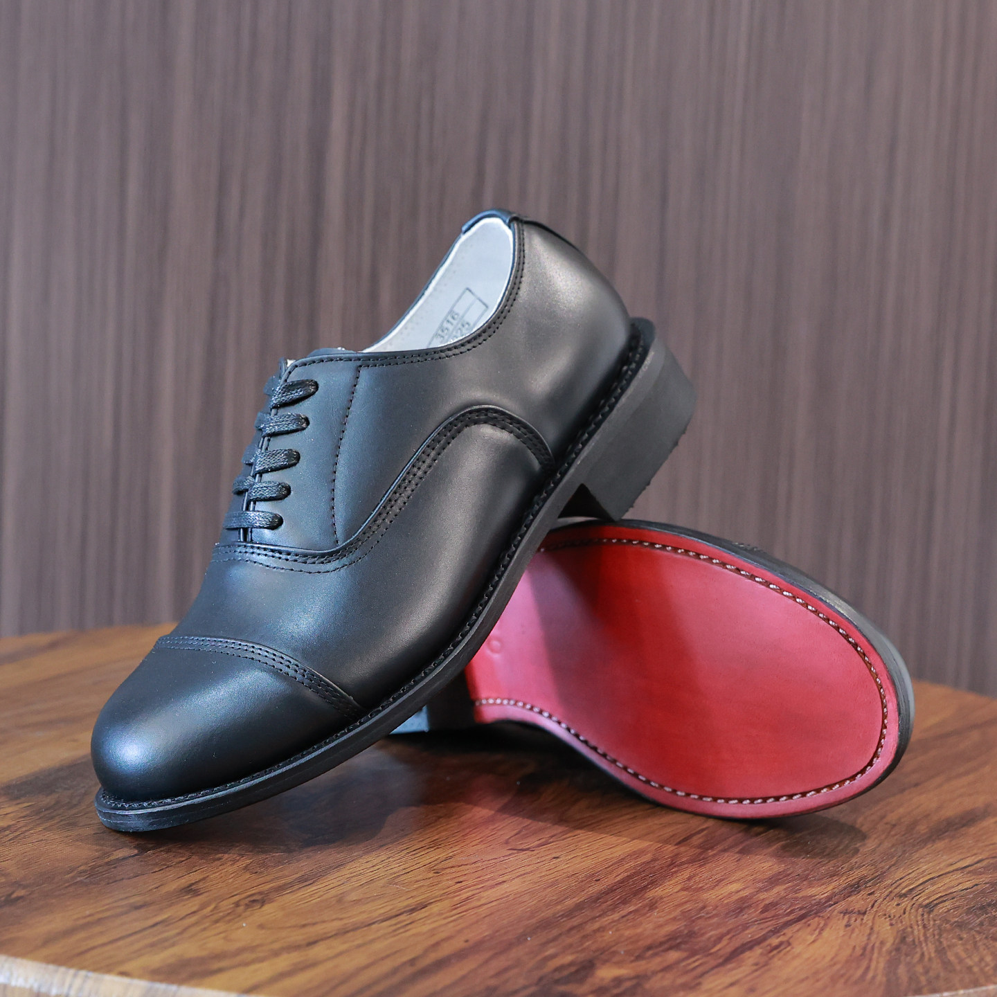 3516厂65式手工皮鞋 真皮底三接头正装男鞋圆头大码宽松透气皮鞋