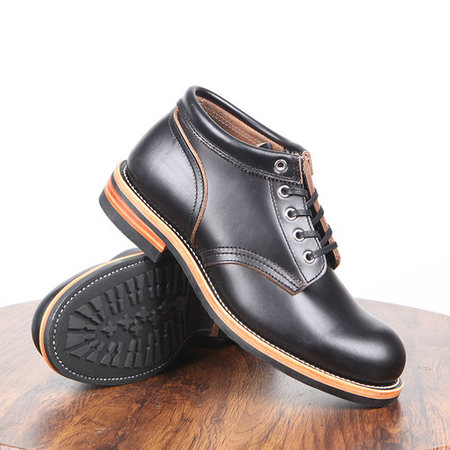 加厚头层牛皮商务休闲皮鞋茶心皮