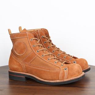 3516厂全牛皮65式跳伞靴踢死牛手工固特异高帮休闲户外短靴徒步靴