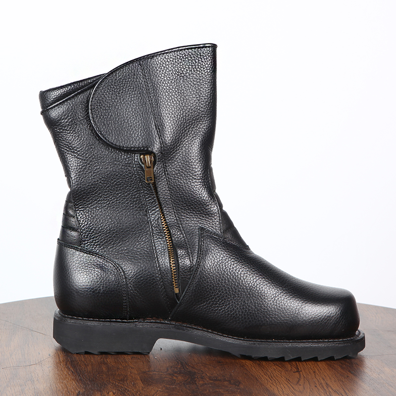 02式冬季飞行靴高筒羊毛靴马靴男