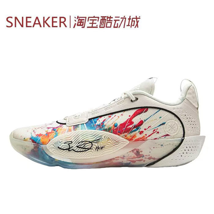 #LiNing李宁 韦德全城13ENCORE 篮球鞋 香槟白 ABAV047-3-4