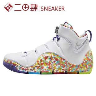 中帮 DQ9310 勒布朗4代 减震防滑 篮球鞋 热销Nike 白色 Lebron