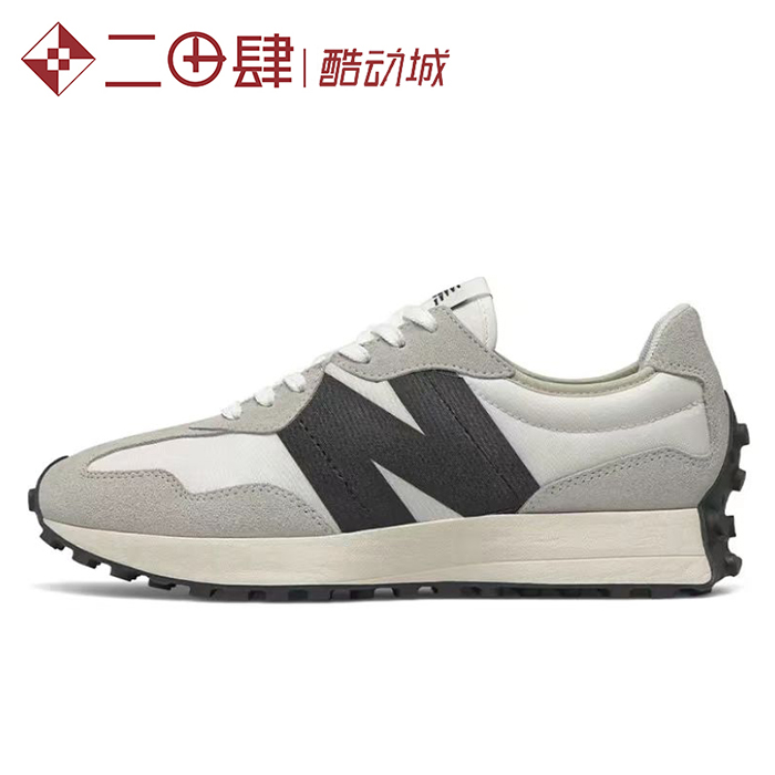 #新百伦 New Balance NB 327低帮跑步鞋灰黑白 MS327FE