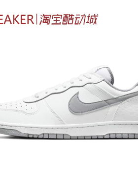 #耐克 Nike Big Low 耐磨透气 低帮 板鞋 男款 白蓝 白色 355152