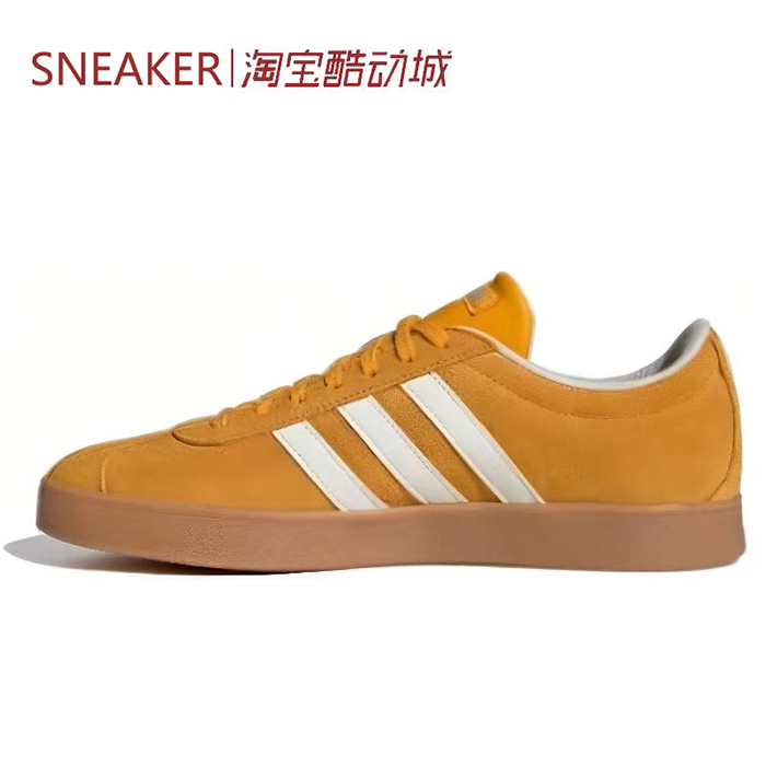 #阿迪达斯 Adidas Vl Court Classic 低帮 板鞋 黄色 JI0495