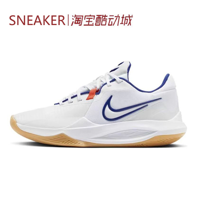 #耐克 Nike Precision 6 低帮 篮球鞋 男款 白色 HV1796-141