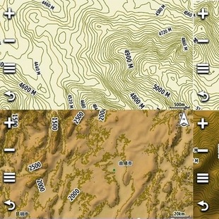 garmin佳明63SC 66S 221X631SC纠偏图DEM高程图20米等高线地图