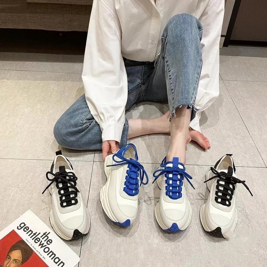 华夫小蛮腰女鞋2022春季新款爆款百搭阿甘鞋女厚底运动休闲鞋女潮