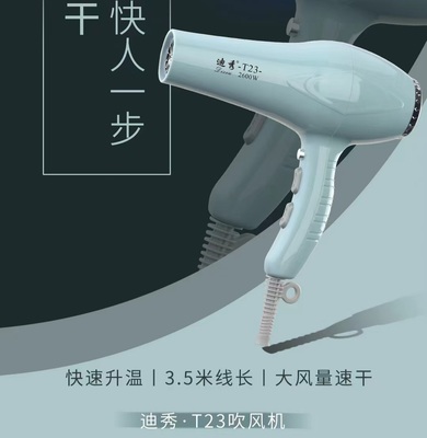 官方正品迪秀T23吹风机2400W大功率全新升级版送毛滚梳一把