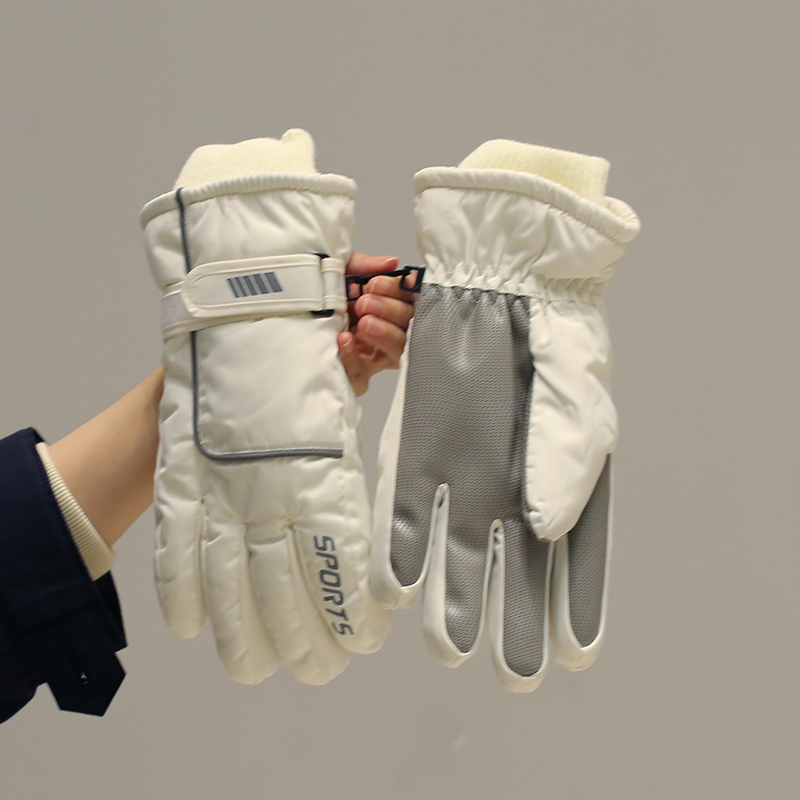 男女涤纶保暖加绒加厚滑雪手套
