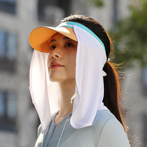 冰丝防晒面罩男女360°护颈帽帘