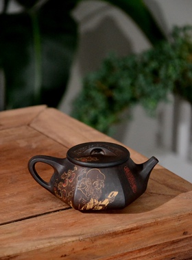 陈七铭六方壶无相达摩系列欢喜建水紫陶壶纯手工联系客服发货时间