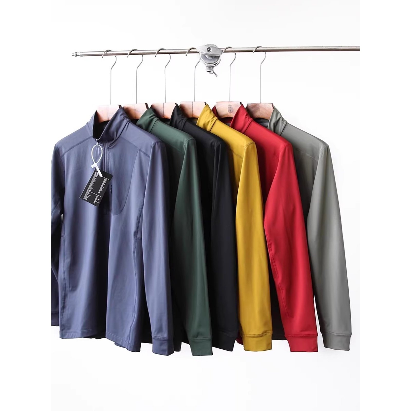 男士户外半拉链运动长袖上衣