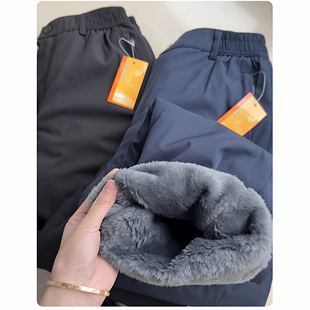 魔薇家 品P订单 滑雪户外运动 24秋冬男装直筒抓绒棉裤休闲裤男