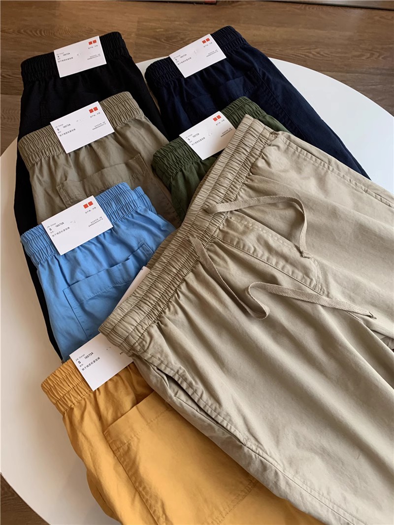 松紧腰男士夏季直筒短裤五分裤