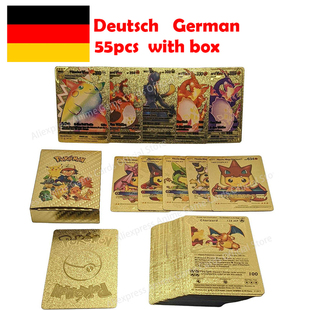 宝可梦金卡德国版卡片德语卡牌喷火龙vmax神奇宝贝ptcg德文闪卡GX