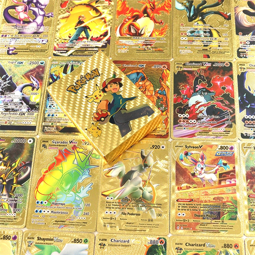 神奇宝贝金箔卡片vmax GX EX英文全闪卡宝可梦Pokémon Cards黑卡