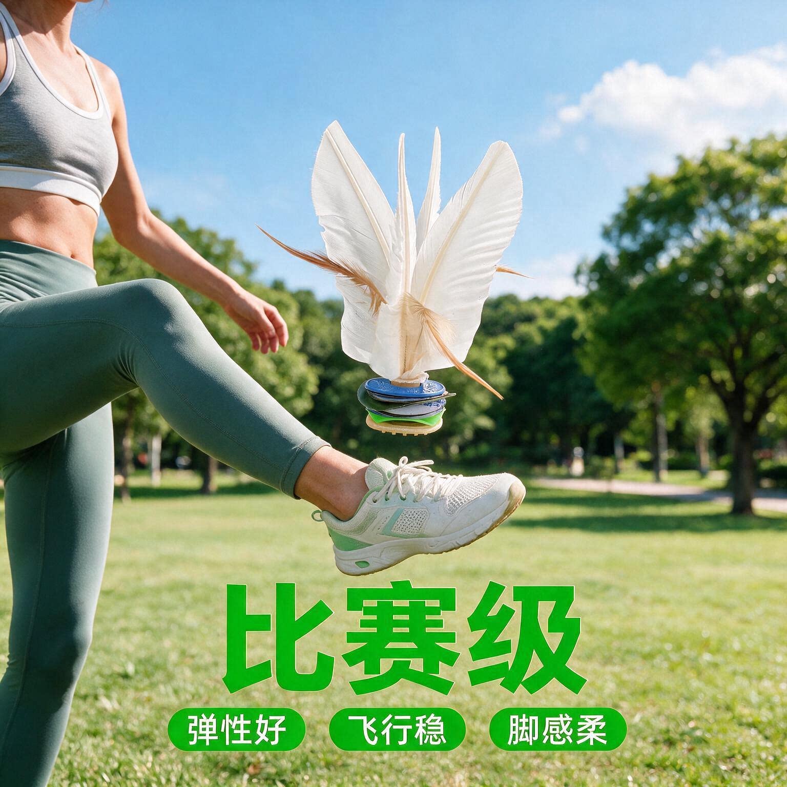 大白毽子运动专用成人健身毽球专业比赛毽子儿童小学生耐踢好踢