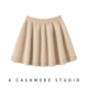 软奶系山羊绒针织半身裙女秋冬A字百褶短裙减龄软糯高腰羊毛裙子
