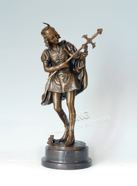 鸿鑫雕塑黄铜欧式人物装饰品摆件