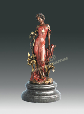 装饰品摆件鸿鑫雕塑黄铜欧式人物