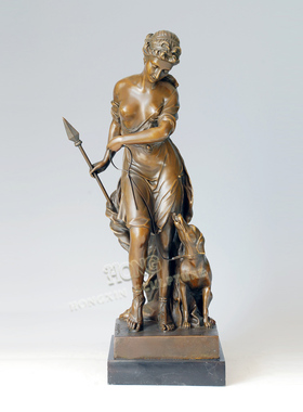 古希腊人物荻安娜鸿鑫雕塑铜欧式