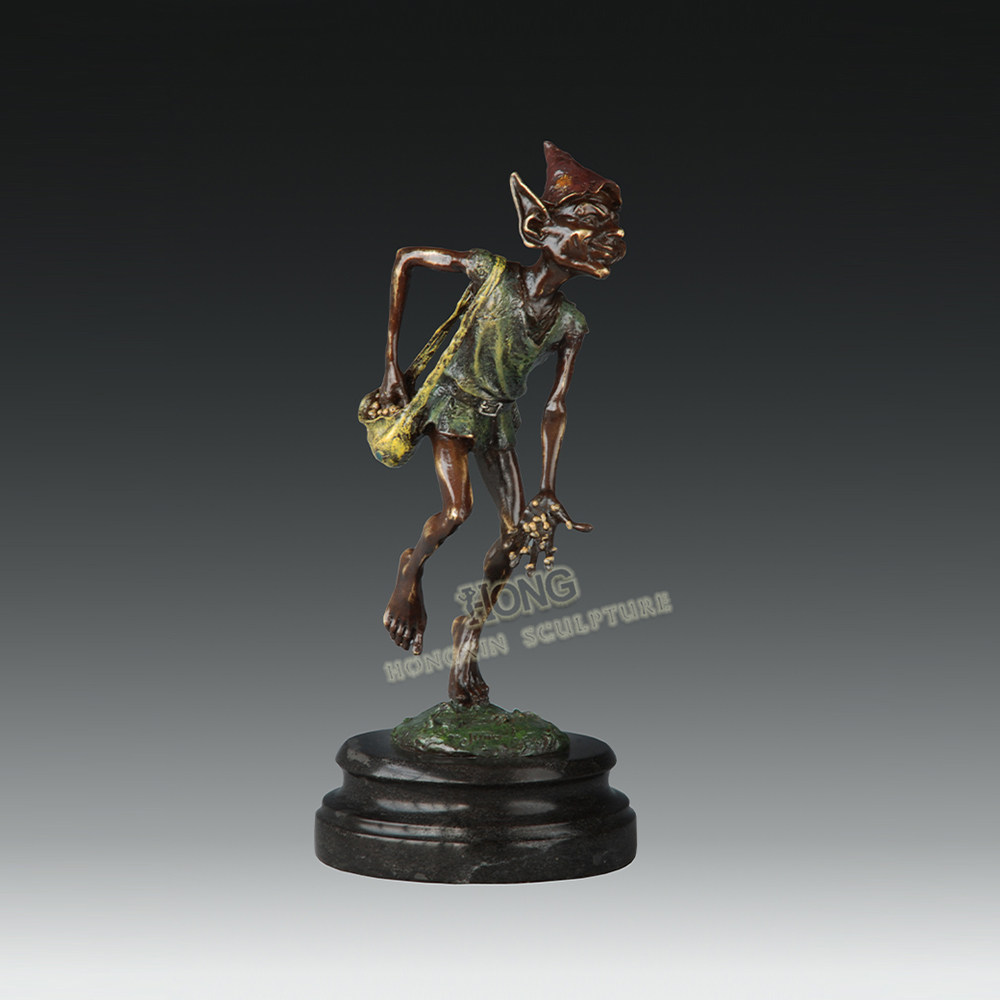 铜雕塑播种精灵EP845欧式工艺饰品酒店办公室电视柜家居桌面摆件