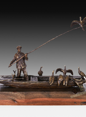 鸬鹚专业温州办公室书房桌面摆件