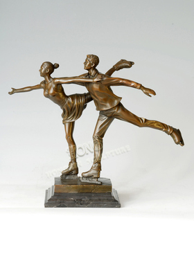 鸿鑫雕塑黄铜欧式人物装饰品摆件