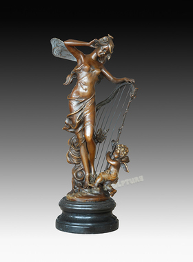 工艺品摆件鸿鑫雕塑黄铜欧式人物