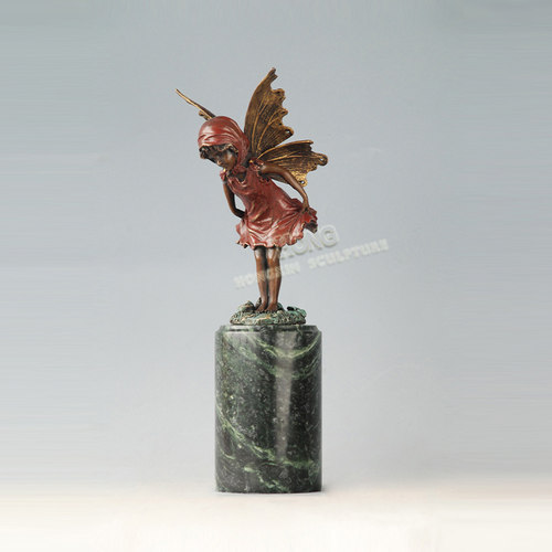 小精灵桌面摆件鸿鑫雕塑黄铜欧式