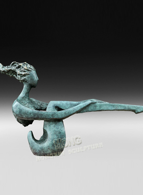 铜雕塑日出LS273抽象工艺品酒店办公室门厅大型落地户外摆件包邮