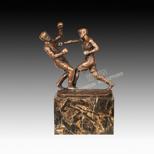 人物工艺饰品办公室客厅书房家居桌面摆件 铜雕塑拳击手EP770欧式