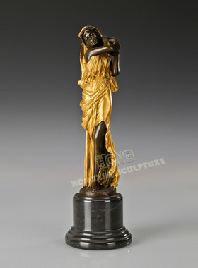 装饰品摆件鸿鑫雕塑黄铜欧式人物