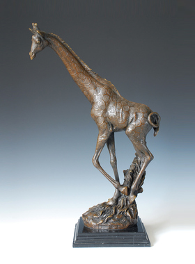 铜雕AL220长颈鹿酒店办公室家居室内摆件软装家饰动物工艺品包邮