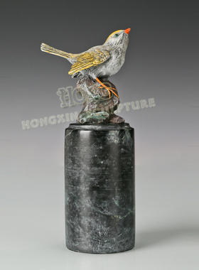 铜雕AL300办公室样品房家居室内摆件小鸟礼品工艺品软装动物包邮