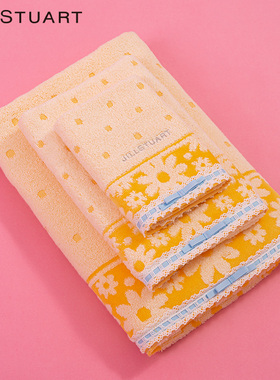 夕才儿美术馆 JILL STUART纯棉高档轻奢毛巾女士方巾面巾家用柔软