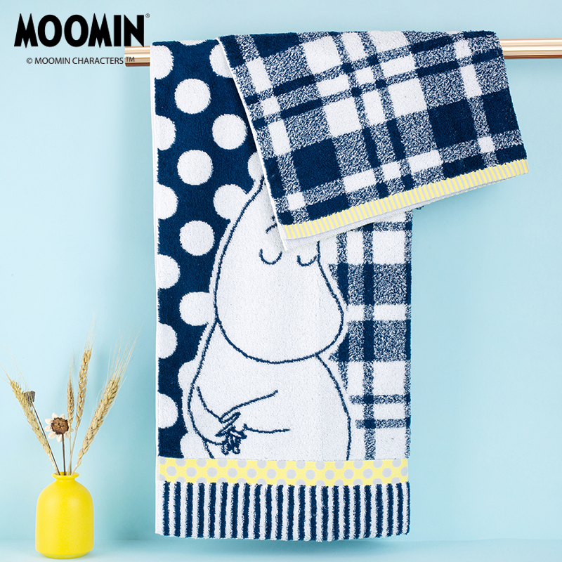 Moomin纯棉大浴巾柔软吸水三件套