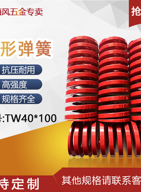 精品SWM/TW40*100mm高强度模具弹簧红色扁形矩形压簧五金模注塑模