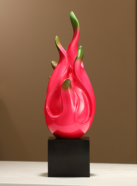 火龙果招财摆件客厅玄关酒柜办公室桌面树脂装饰摆设乔迁开业礼物