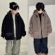 布芮欧童装 男女童厚实毛绒外套拼接夹棉保暖棉服77032 2025冬新款